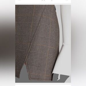 A.L.C. Charcoal Checkered Skirt